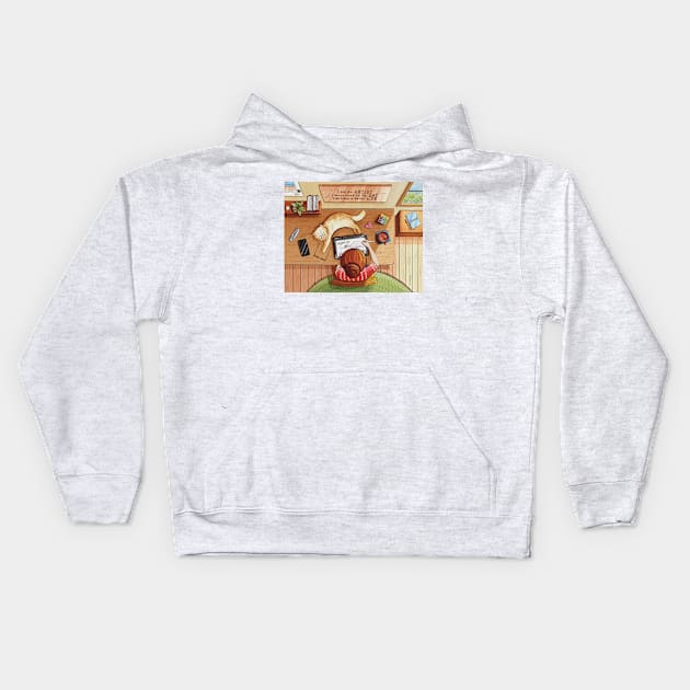 Artist and cat Kids Hoodie by hdesign66